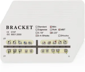 10 Sets/Pack 200 pcs of Brackets 022 inch Slot 3-4-5 Hooks Mini size MBT Metal Brackets