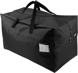 100L Large Size Ornament Water Resistant Travle Duffel Tote Storage Bags with Carry Handles, Black
