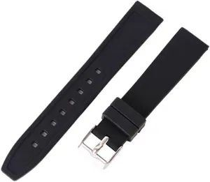 16mm - 28mm Waterproof Solid Soft Silicone Buckle Watch Strap Band Replacement