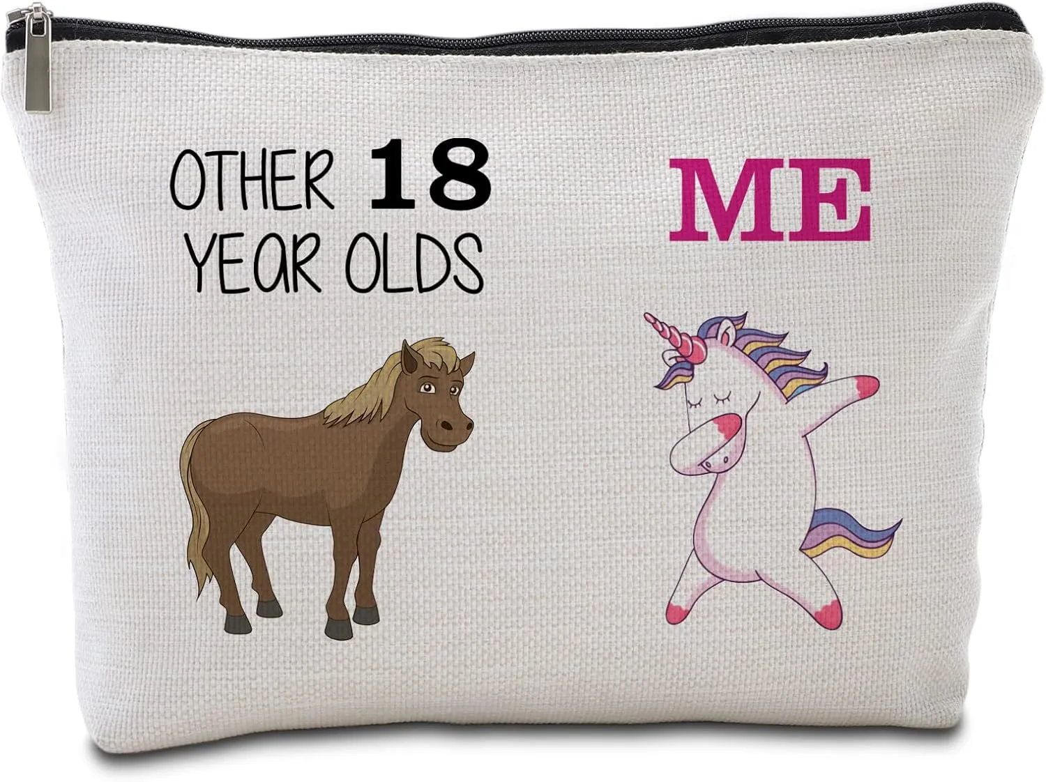 18th Birthday Gifts for Her Travel Makeup Bag Funny Unicorn Gift Bag Other 18 Year Old Me Unicorn Happy 18th Birthday Decorations18 Year Old Birthday Gifts Ideas