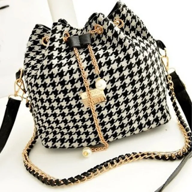 1pc Hot Selling Bohemia Canvas Drawstring Bucket Bag Shoulder Handbags Women Messenger Bags Bolsa Feminina Bolsos