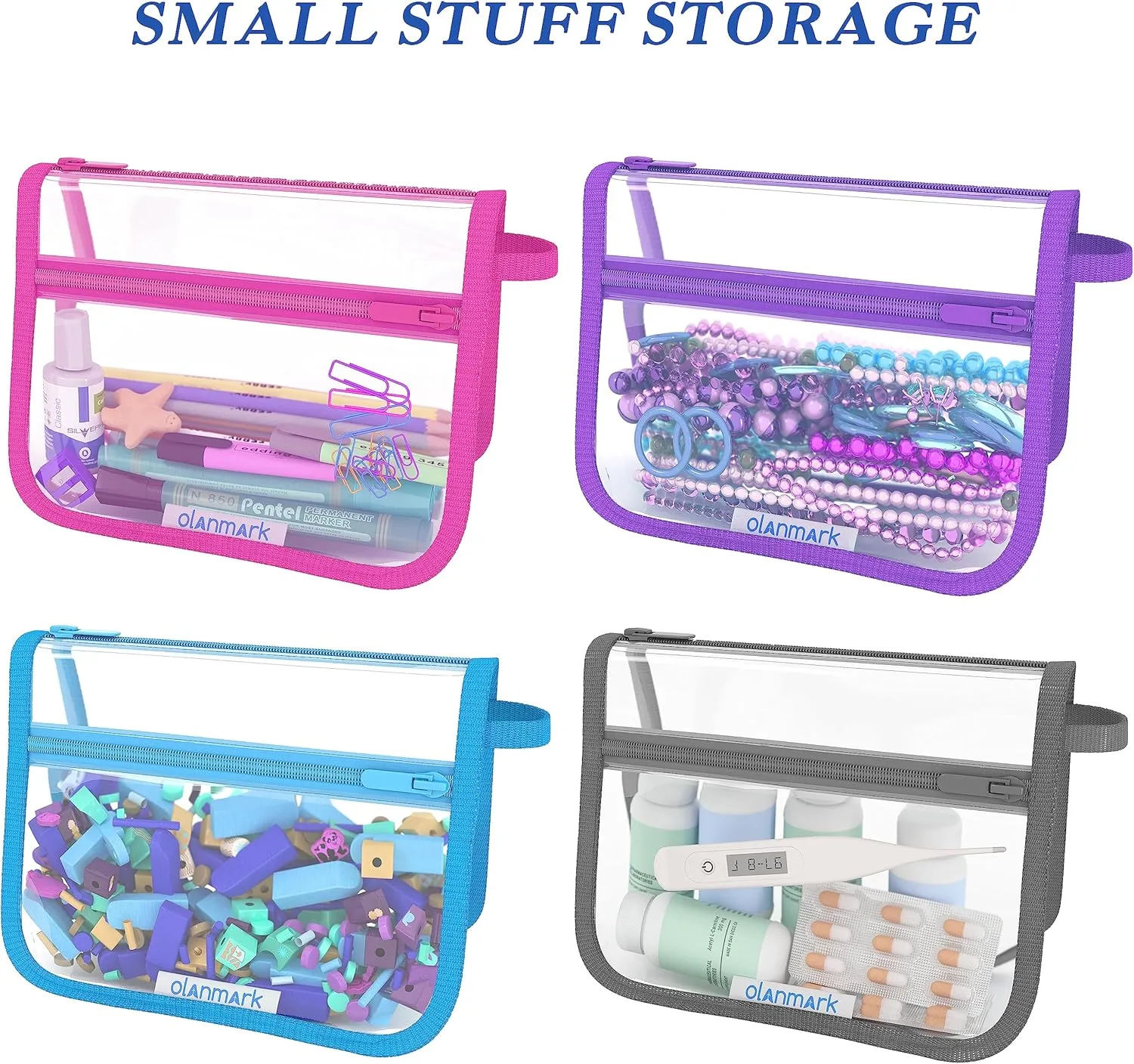 2 Pack TSA Approved Toiletry Bag - Quart Size Travel Bag for Toiletries - Reusable Clear Bag for Liquids - 311 Compliant Airplane Bag Black