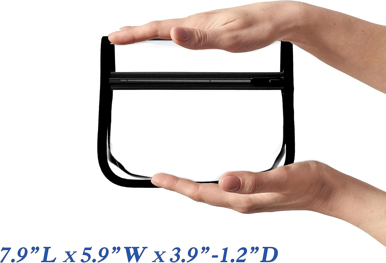 2 Pack TSA Approved Toiletry Bag - Quart Size Travel Bag for Toiletries - Reusable Clear Bag for Liquids - 311 Compliant Airplane Bag Black