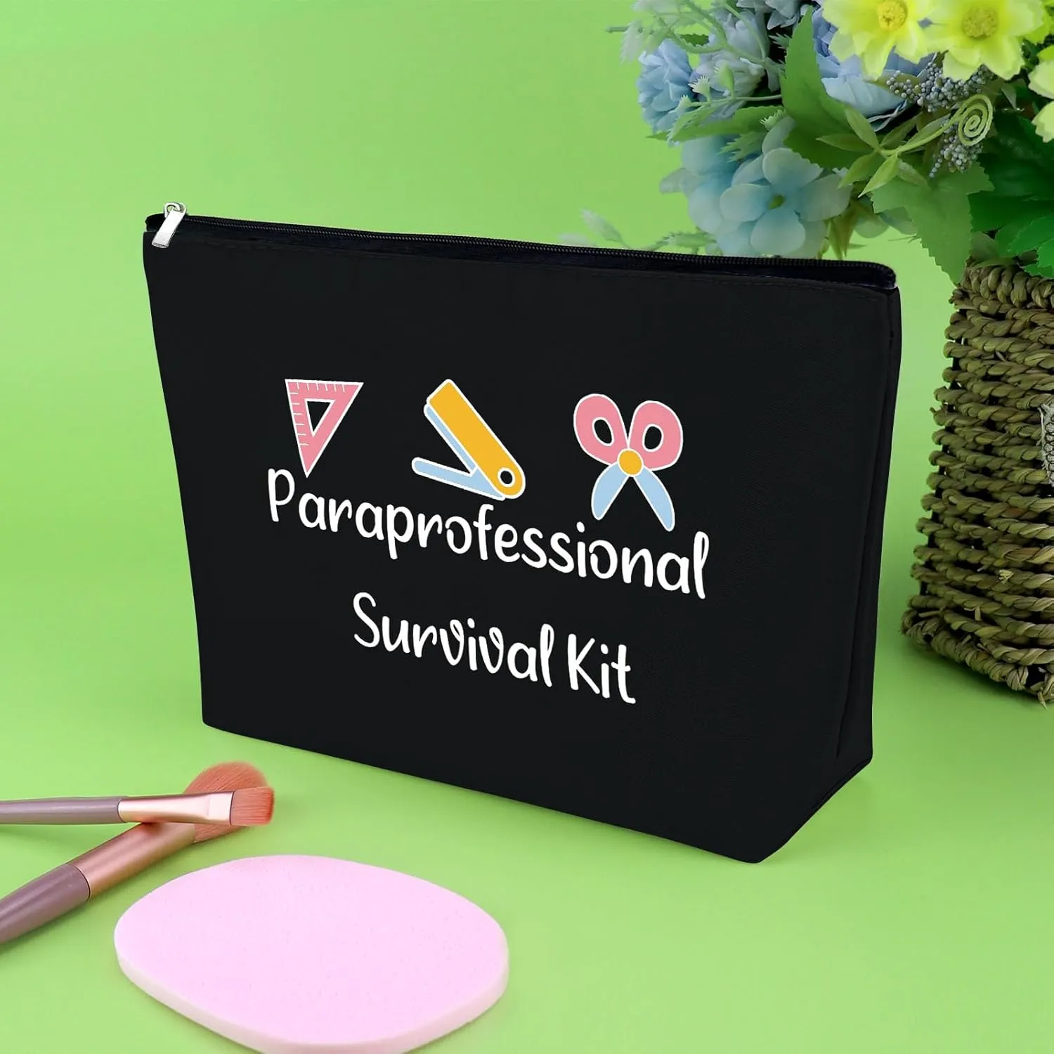 2 PCS Paraprofessional Appreciation Gift Makeup Bag Para Presents Teacher Paraprofessional Gifts Thank You Presents for Teacher Paraeducator 2 Pack Para Teaching Cosmetic Bag Christmas Birthday Pouch
