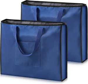 2 Pcs Stadium Seat Storage Bag Chair Carry Bags Wide Bleacher Cushion Chair Carry Bag for Stadium Baseball Football Soccer Sports Match Camping Beach Hiking Trip