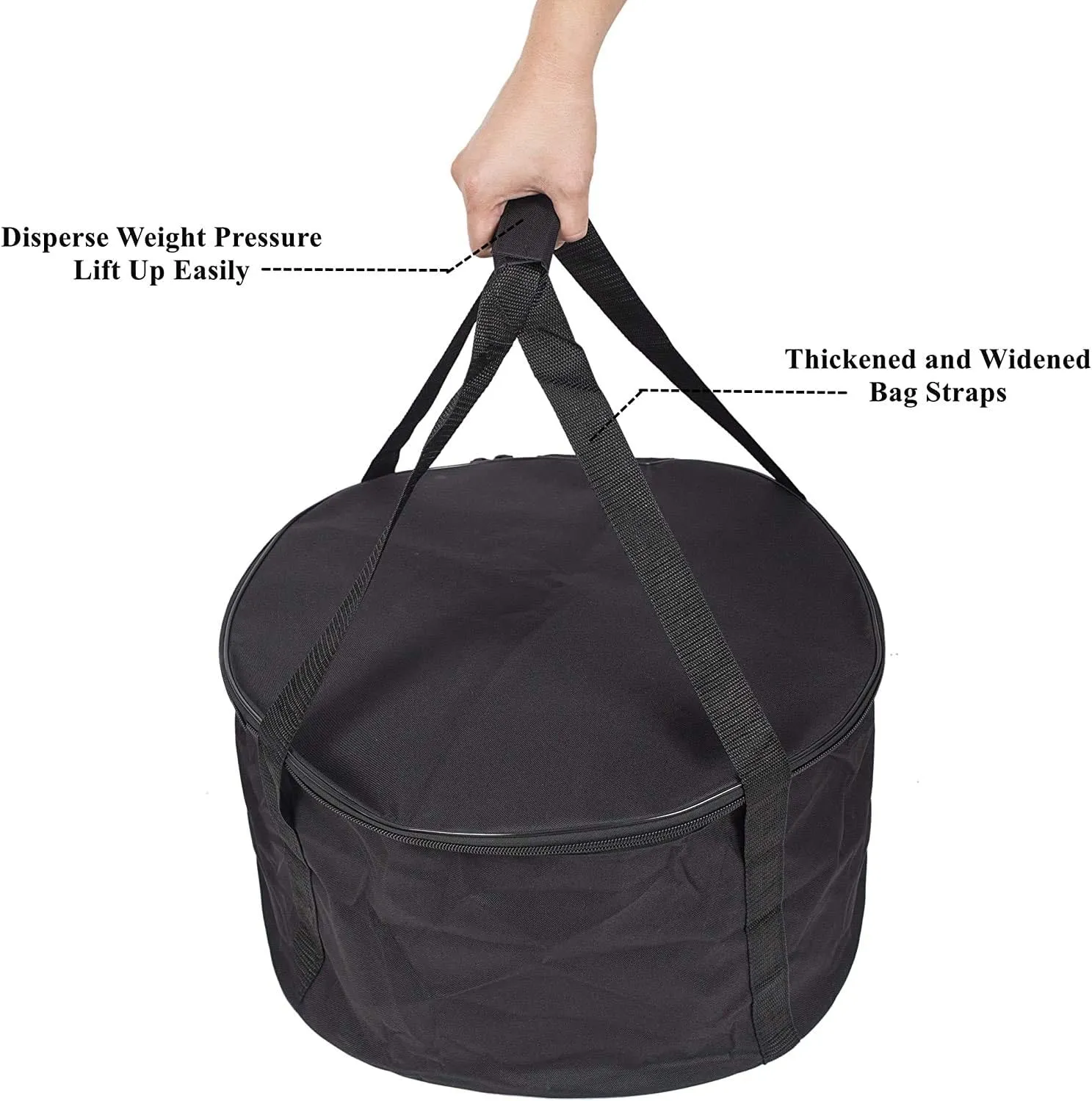 21" Dia Carry Bag and Cover Kit Replacement for Outland Firebowl 863 864 Cypress Outdoor Portable Propane Gas Fire Pit, Heavy Duty Water-Resistant Cover & Carry Kit, Fire Pit Accessories