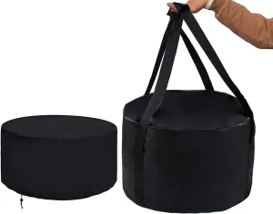 21" Dia Carry Bag and Cover Kit Replacement for Outland Firebowl 863 864 Cypress Outdoor Portable Propane Gas Fire Pit, Heavy Duty Water-Resistant Cover & Carry Kit, Fire Pit Accessories