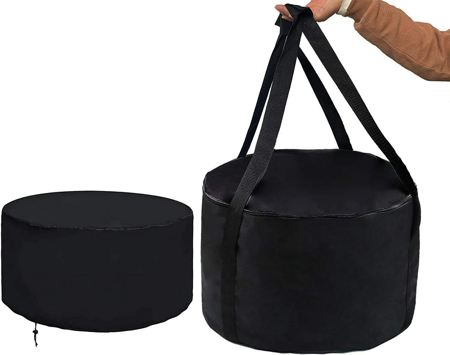 21" Dia Carry Bag and Cover Kit Replacement for Outland Firebowl 863 864 Cypress Outdoor Portable Propane Gas Fire Pit, Heavy Duty Water-Resistant Cover & Carry Kit, Fire Pit Accessories