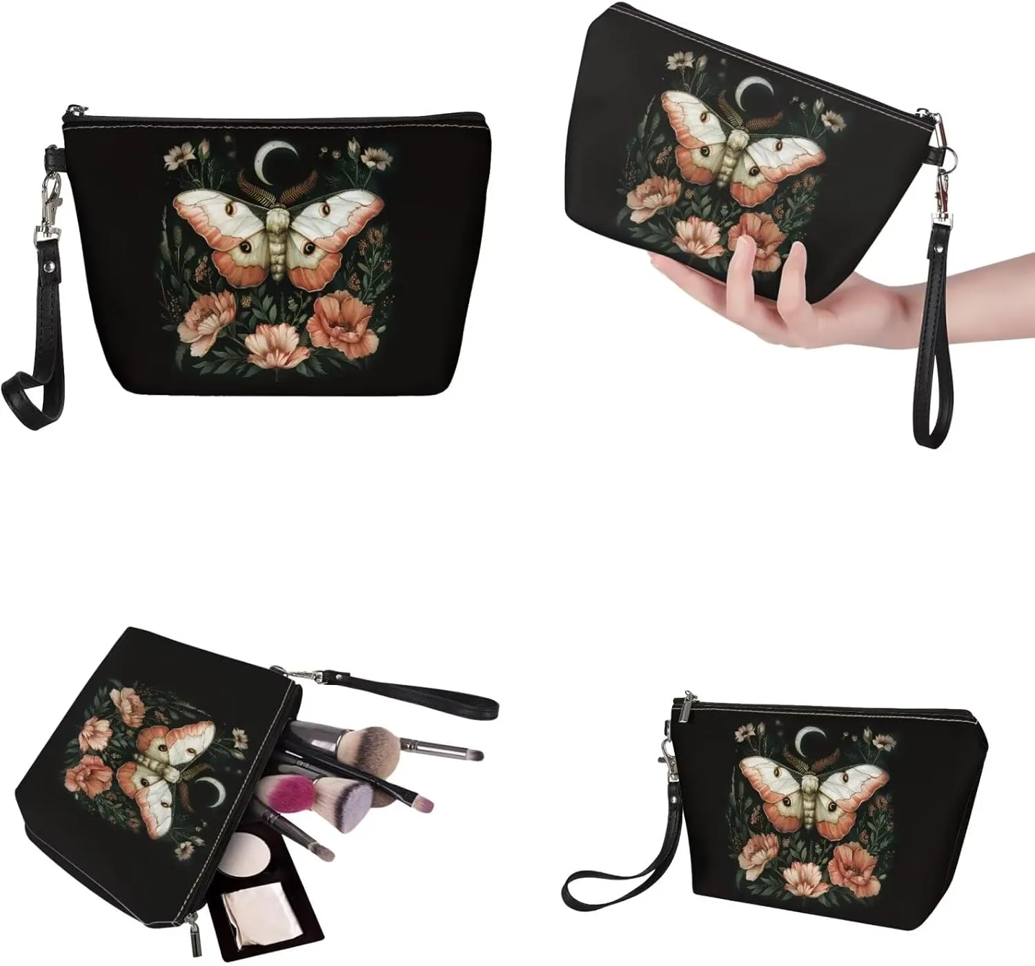 2PCS Handbag and Wallet Set for Women Hobo Bag Satchel Purse Tote Handbag Top Handle Bag with PU Make Up Bag