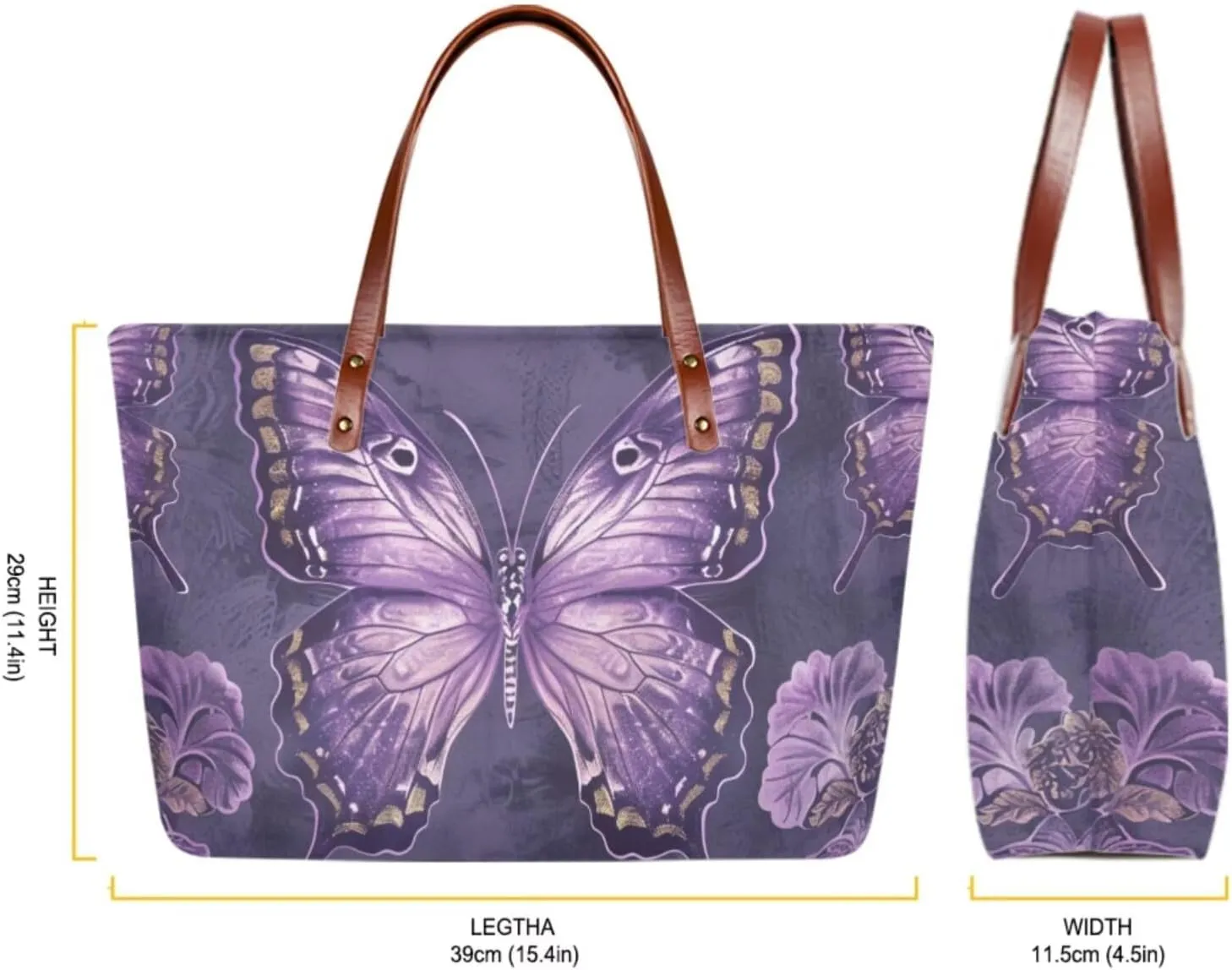 2PCS Handbag and Wallet Set for Women Hobo Bag Satchel Purse Tote Handbag Top Handle Bag with PU Make Up Bag