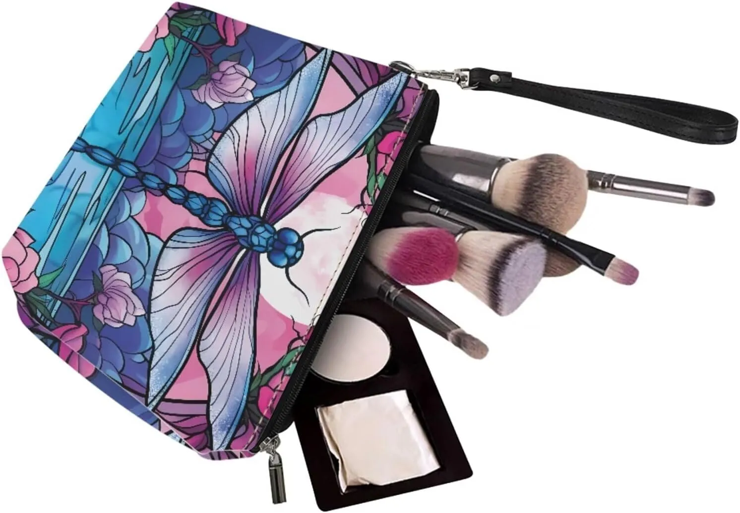 2PCS Handbag and Wallet Set for Women Hobo Bag Satchel Purse Tote Handbag Top Handle Bag with PU Make Up Bag
