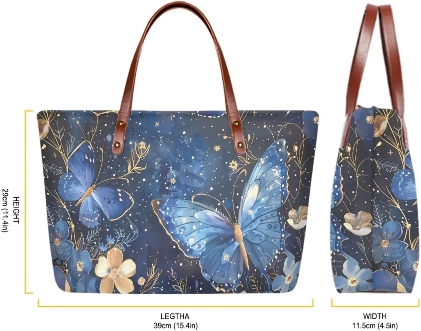 2PCS Handbag and Wallet Set for Women Hobo Bag Satchel Purse Tote Handbag Top Handle Bag with PU Make Up Bag