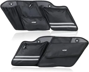 2PCS Hard Saddlebag Side Organizer Bag Compatible With For 2014-2024 Touring Street Glide Road King Road Glide Electra Glide Saddle Bag Organizers Storage bag(L R Side)