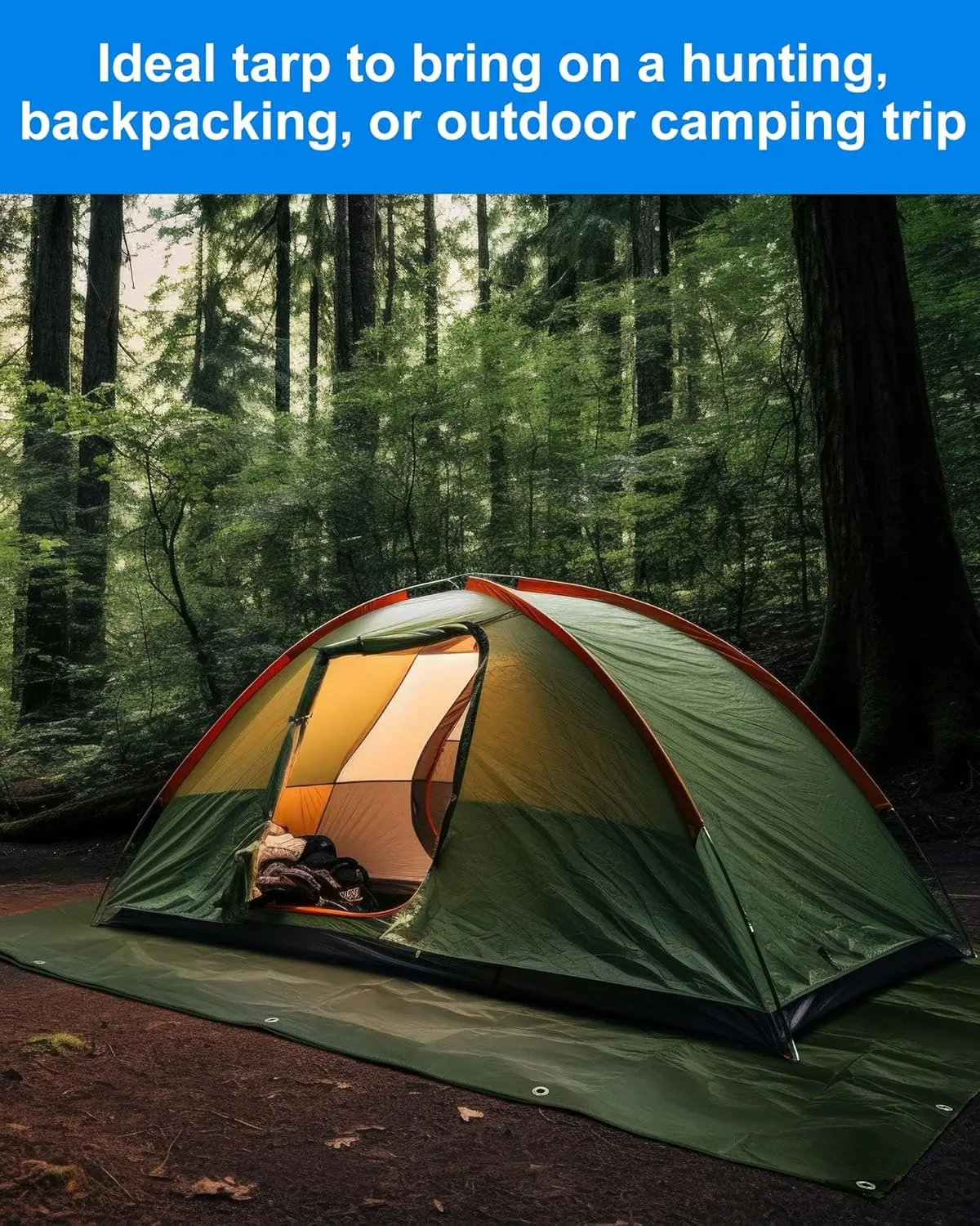3 Pcs Large Waterproof Tarp 4 x 6 ft Heavy Duty 5.5 Mil Thick Poly Tarpaulin with Grommets Multipurpose Protective Cover for Summer Home Boats Cars Camping RV Pool Tent