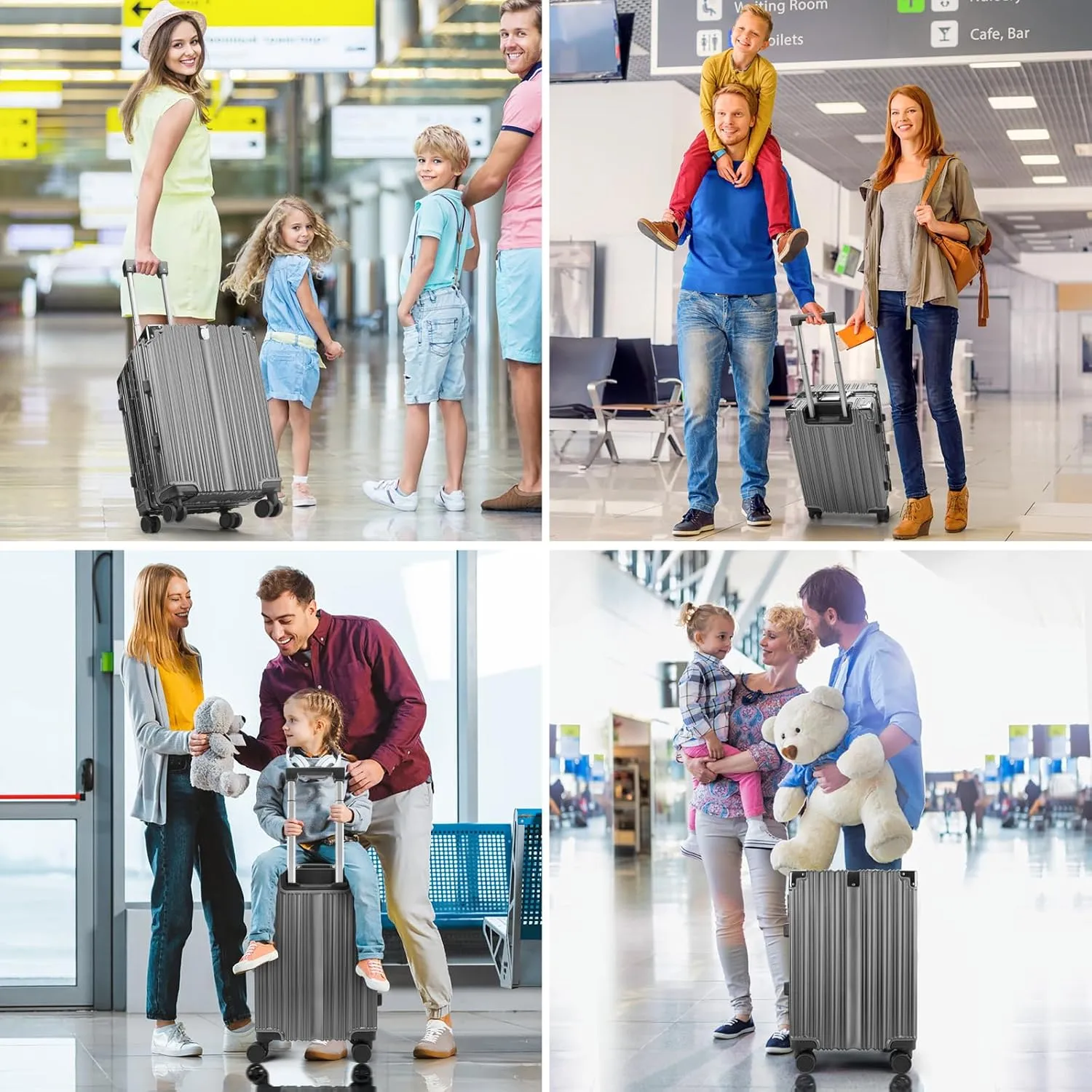 3-Piece Zipperless Luggage Set | 20/24/28 Inch Airline Approved | TSA Lock, Scratch-Proof Hardshell & Silent Wheels | Lightweight Carry-On for Business Travel (Gray)
