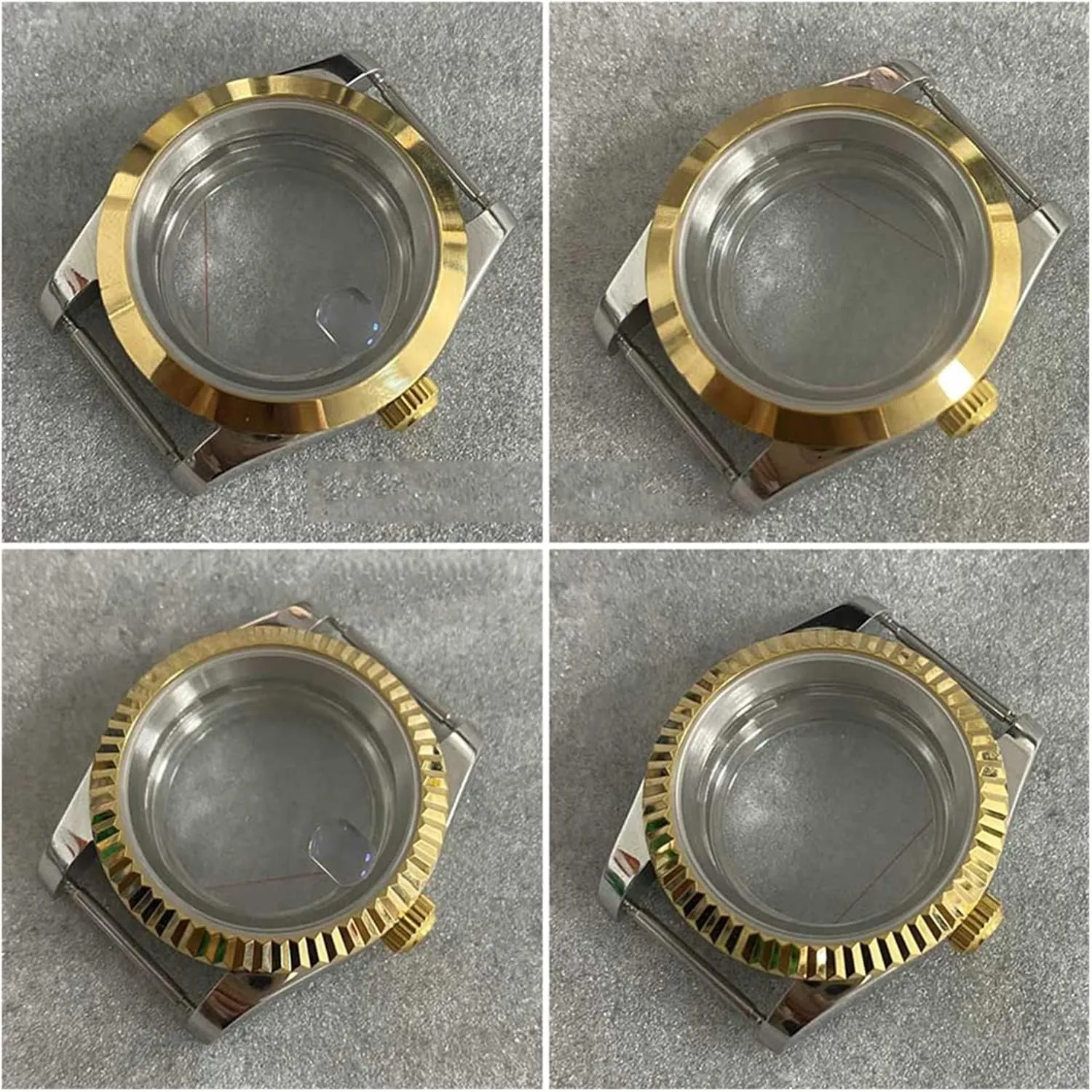 39MM Transparent Bottom Watch Case Sapphire Glass Watch Case Cover Kits for NH35/NH36/4R Movement Watch case(Type 3)