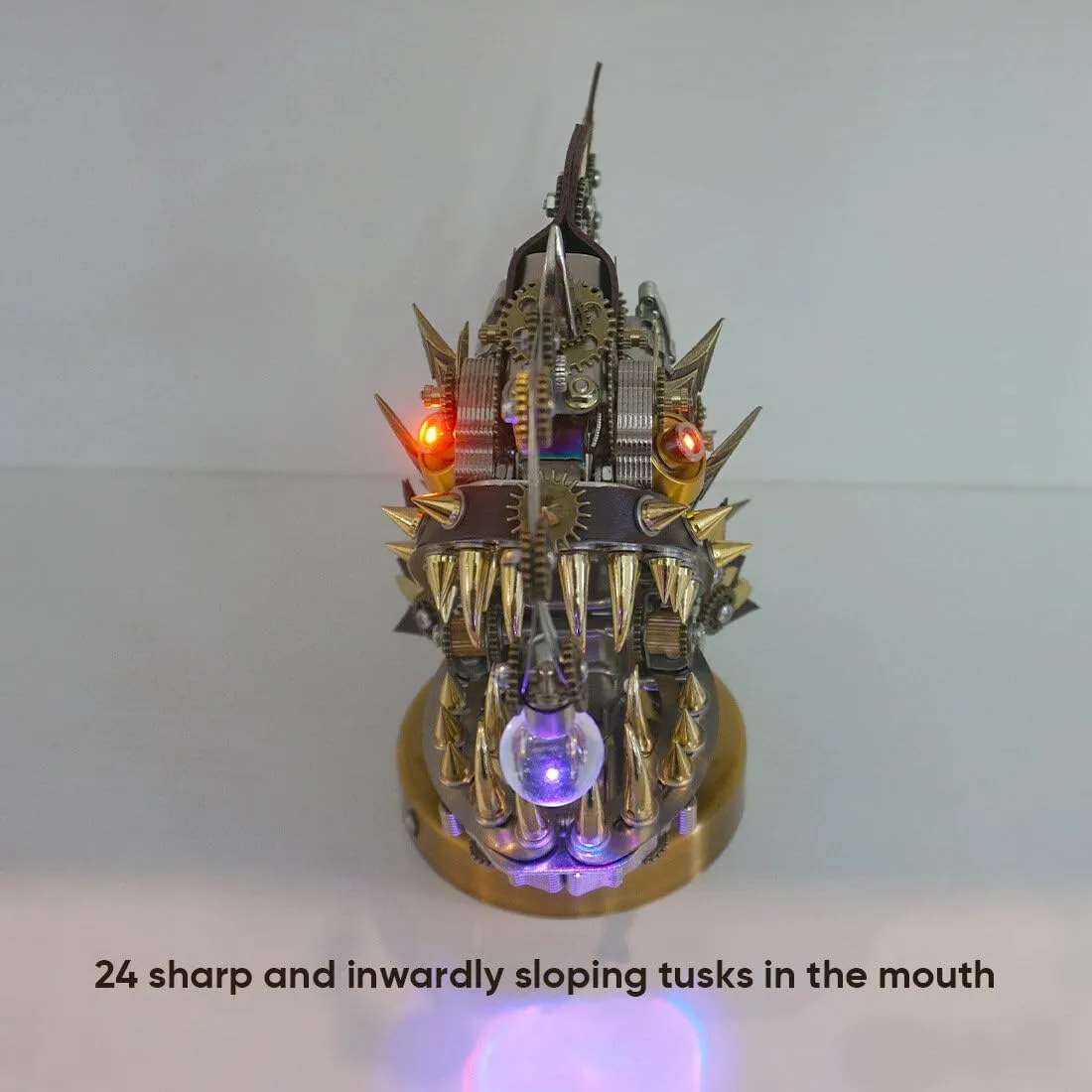 3D Metal Puzzles for Adults, 700 Pieces Lantern Fish Mechanical Building Model DIY Assembly Jigsaw Craft Model Kits Steampunk Christmas Halloween Home Decorations Gifts