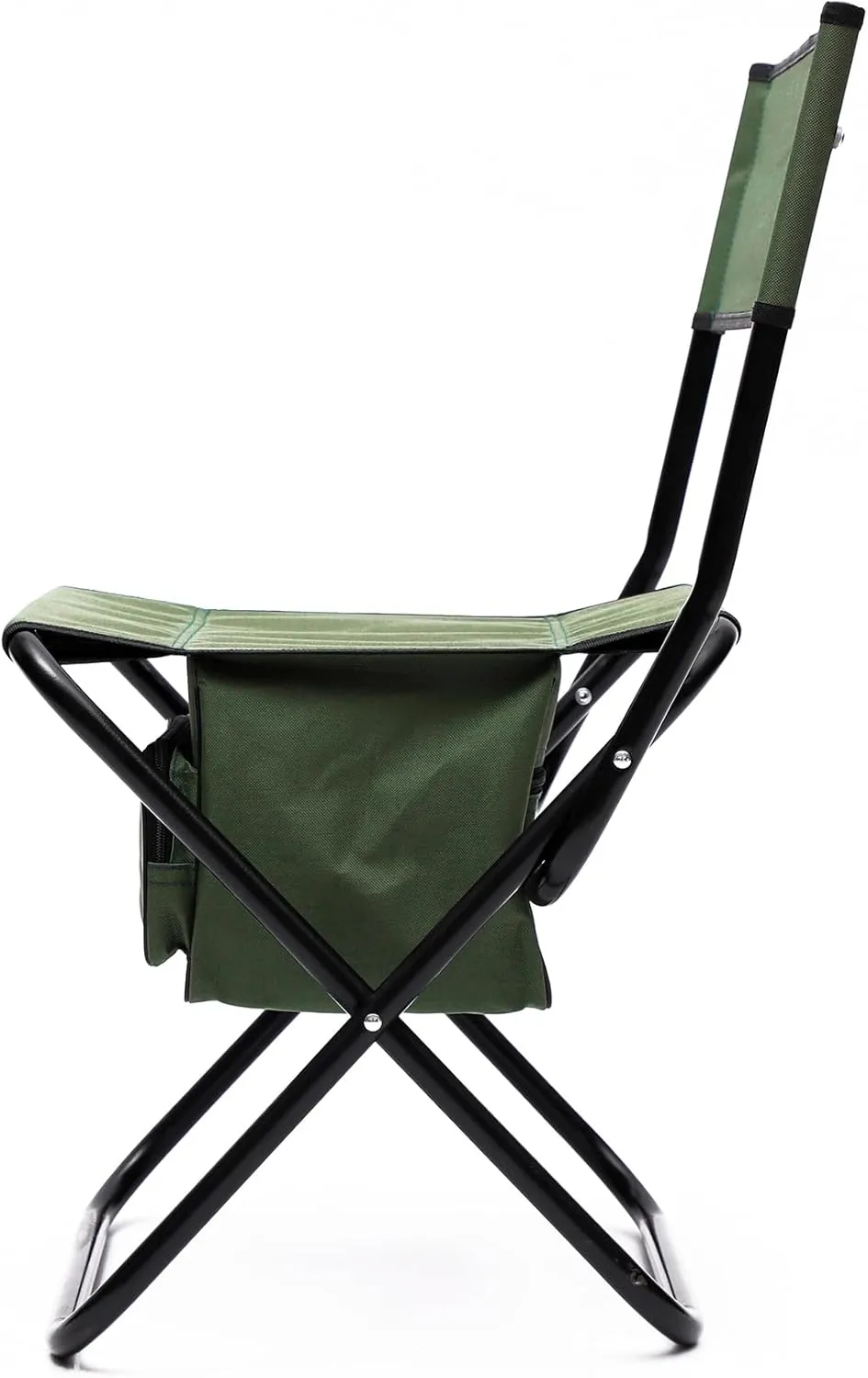 4 Pack Outdoor Folding Camping Chair with Storage Bag, Outdoor Lawn Folding Chair, Lightweight Hunting Chair Portable Directors Chair for Indoor, Outdoor Camping, Picnics and Fishing, Green