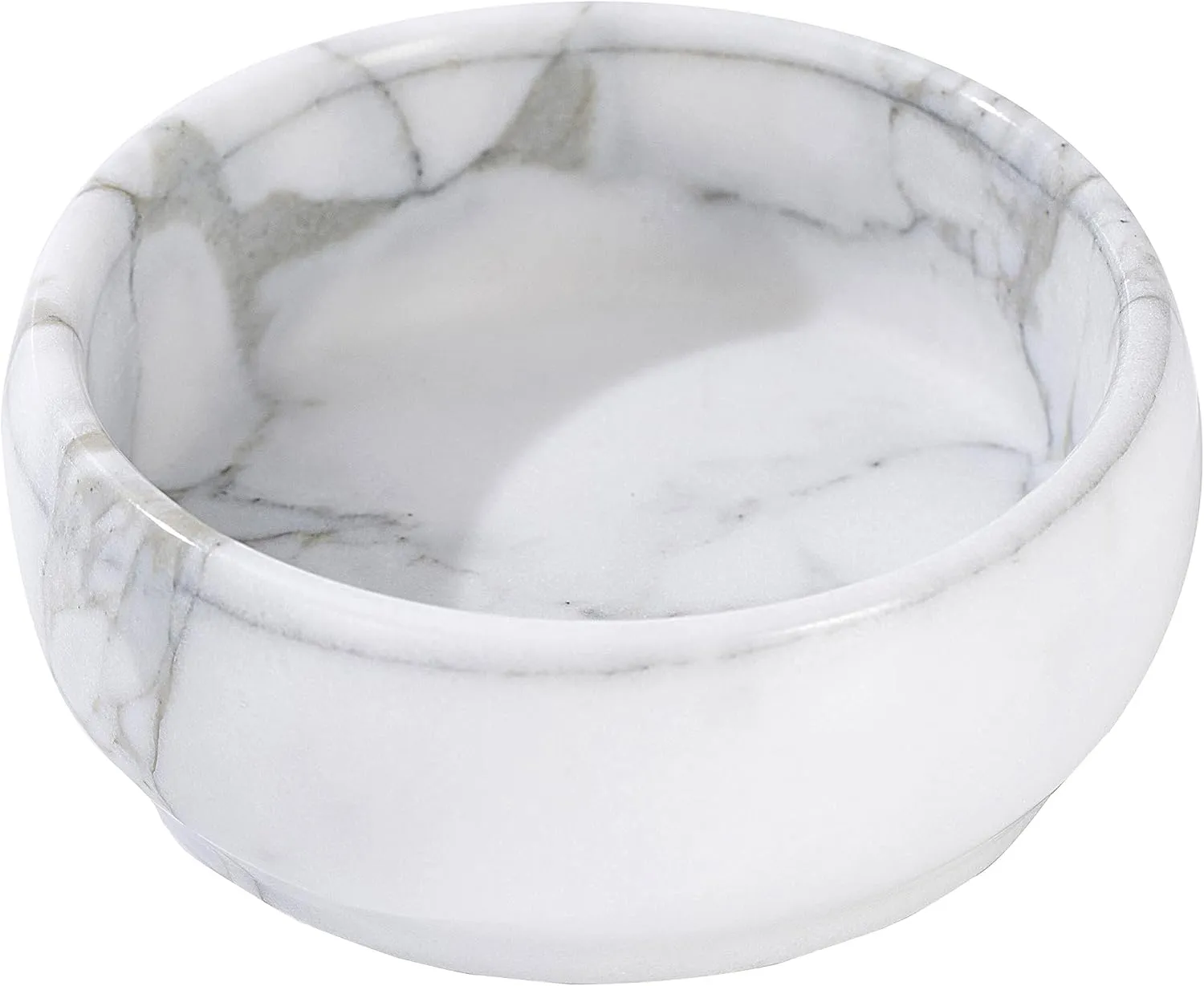 4.72 Inch Decorative Bowls, Natural Marble Decorative Bowls for Home Decor, Key Bowl, Coffee Tables Centerpiece, Soap Serving Bowl, Incense Burner, Smudge Bowl