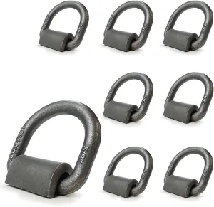 5/8" Heavy Duty Weld-On Forged D Ring with MBS:18,000 lbs, D-Ring Tie Down Anchor with Weld On Anchor Points for Trailer, Truck Cargo, RV, ATV Tiedowns, Farm Applications etc(8 Pack)
