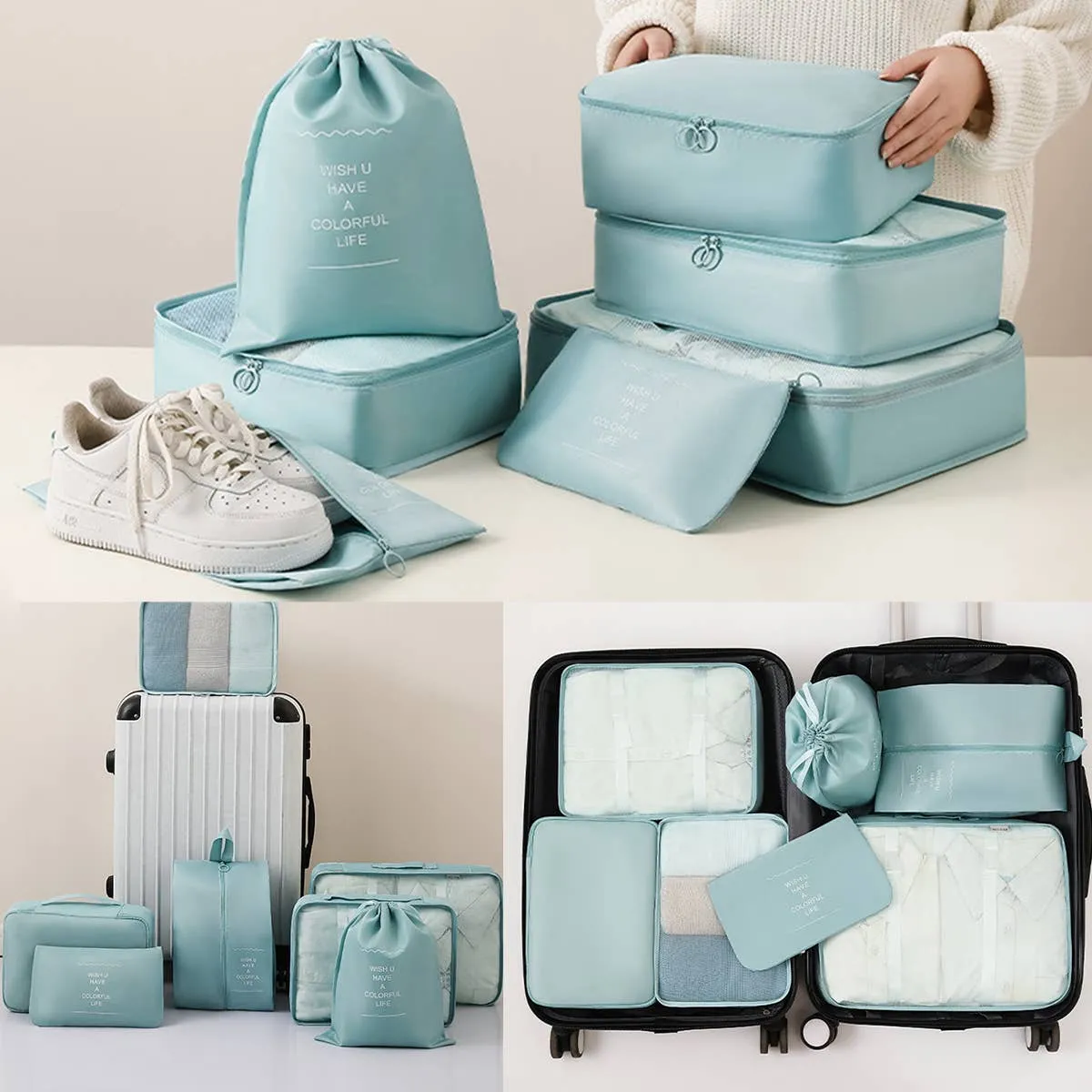 6 SET PACKING CUBES FOR SUITCASES_CWAB0542: GREY