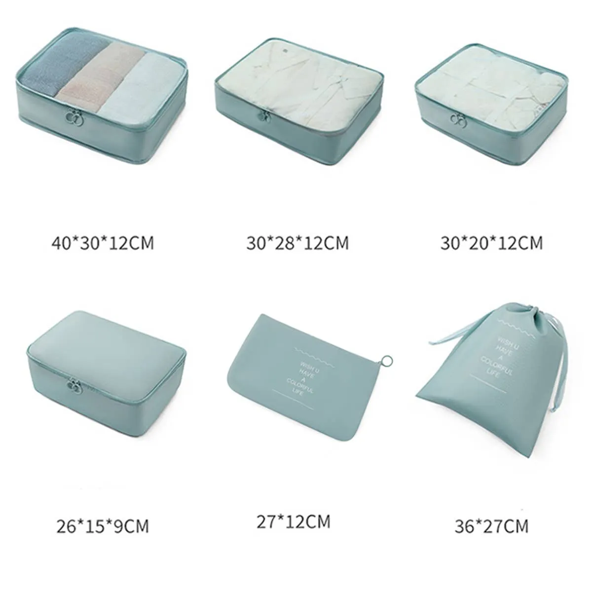 6 SET PACKING CUBES FOR SUITCASES_CWAB0542: GREY