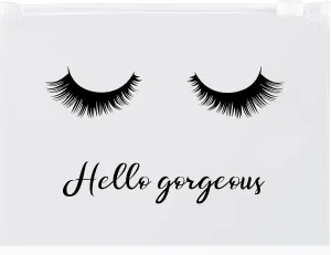 75 Pieces Eyelash Aftercare Packaging Bags Empty lash Makeup Cosmetic Bag Waterproof Eye Lash Bag Travel Eyelash Bags Multipurpose with Zipper Toiletry Pouch Cases for Women Girls, White, 6 x 4 Inch
