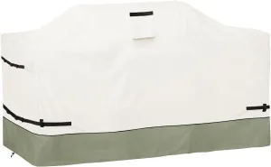 98 Inch Island Grill Cover - 600D Heavy Duty Waterproof All Weather Protection Outdoor Cover,Beige&Grayish Green