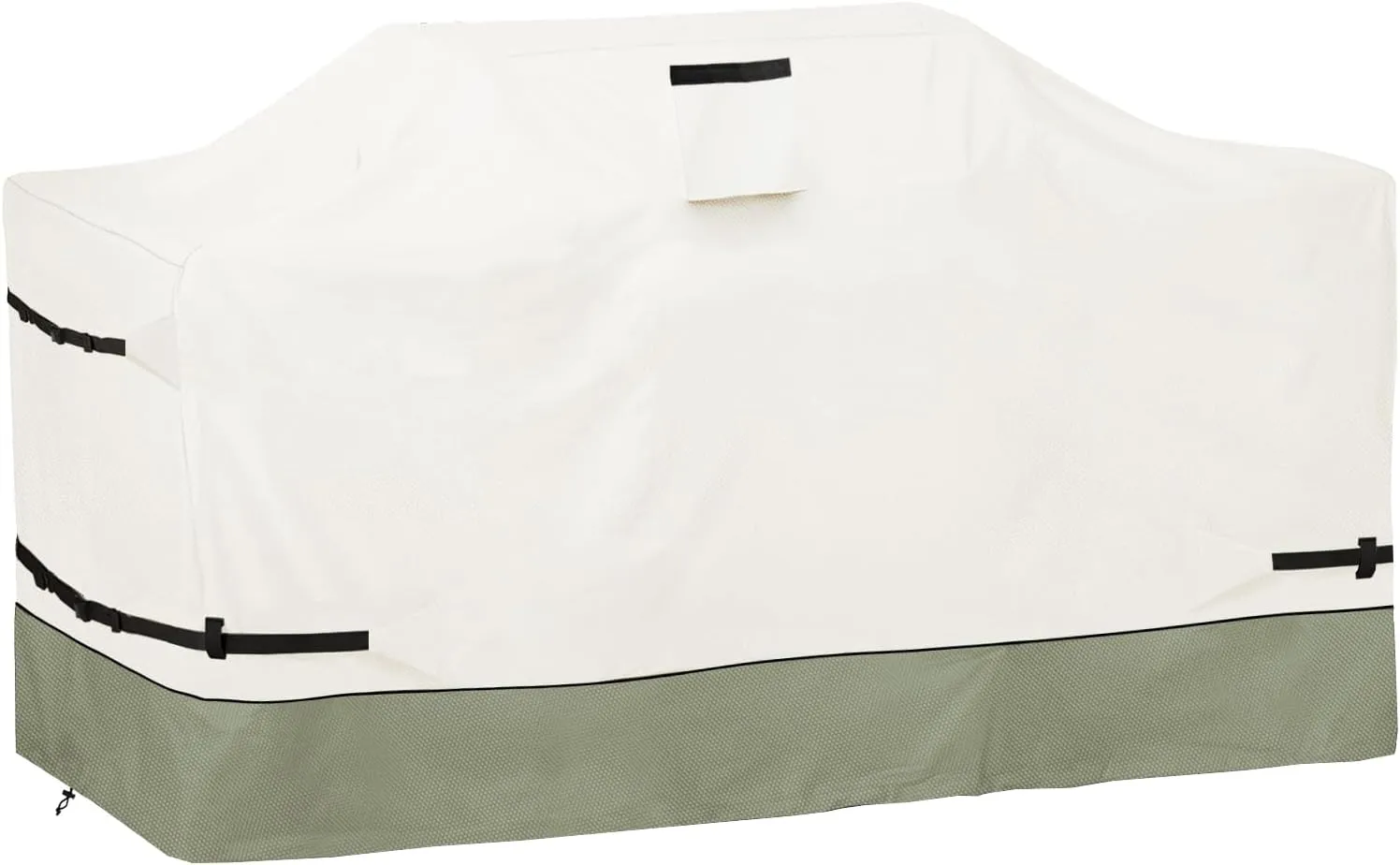 98 Inch Island Grill Cover - 600D Heavy Duty Waterproof All Weather Protection Outdoor Cover,Beige&Grayish Green