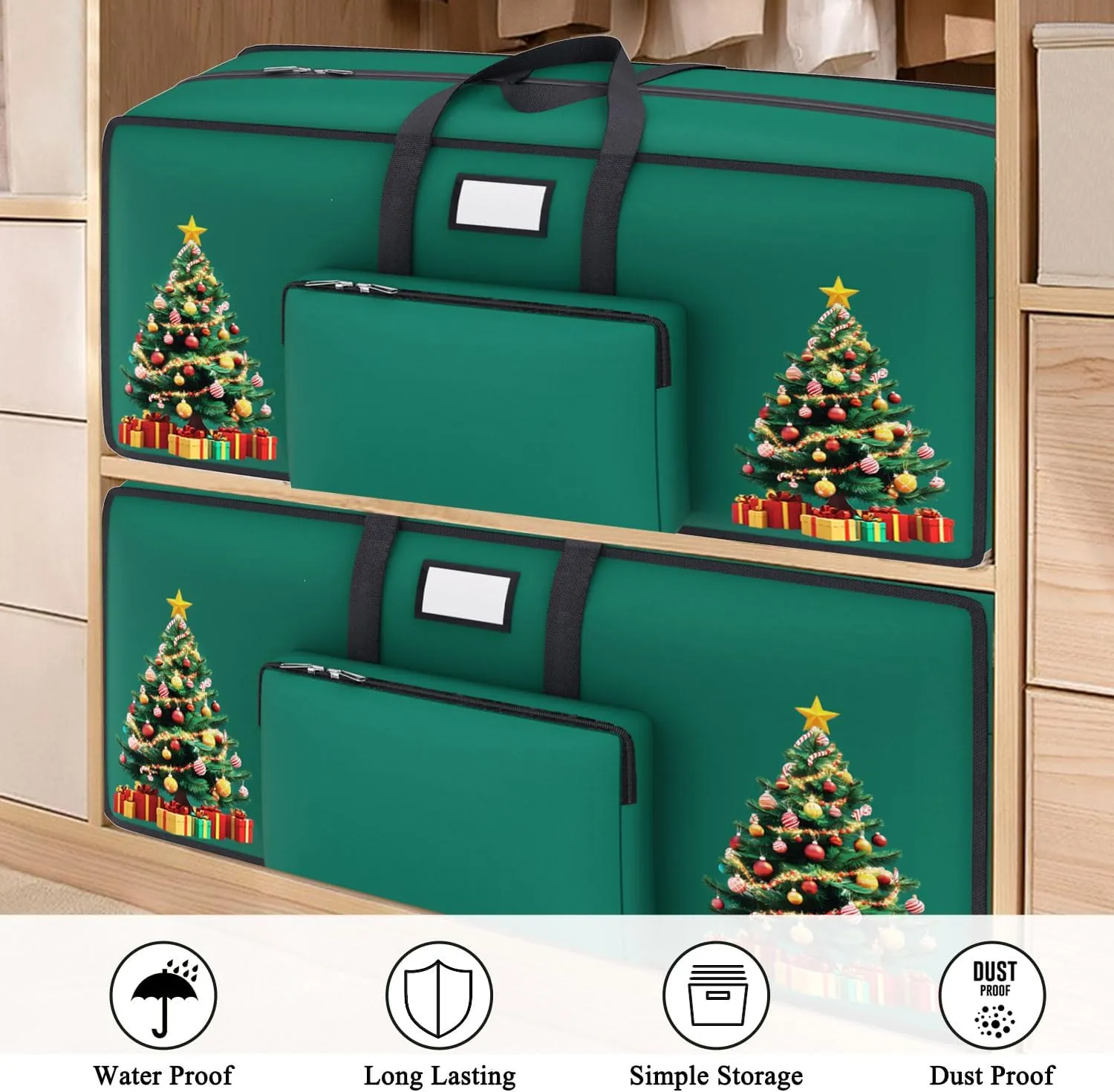9ft Christmas Tree Storage Bag - Heavy Duty Container for Artificial Trees, Decorations, and Ornaments - Large Holiday Box