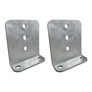 A.A 2 Pack 6" Galvanized L-Type Boat Trailer Bunk Bracket, Heavy Duty