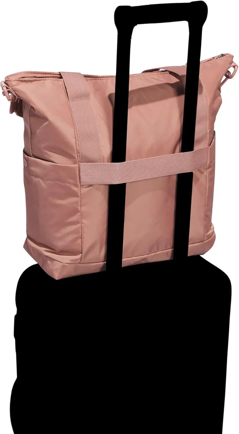 adidas All Me Tote for Women, Large Crossbody Bag with Shoulder Strap, Warm Clay Pink/2.0, OSFA