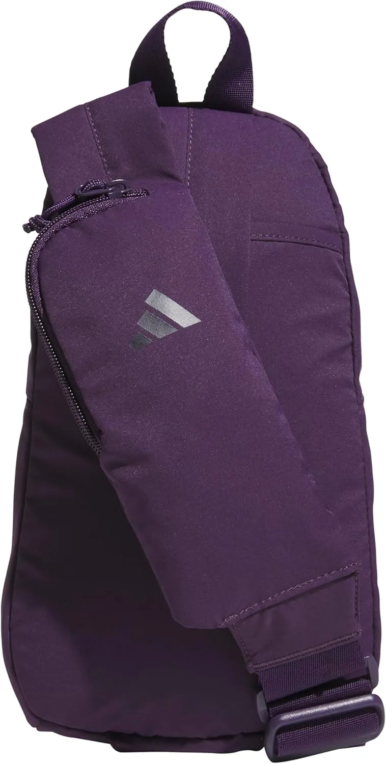adidas Essentials Sling Small Crossbody Bag for Women and Men (5L), Aurora Plum Purple/Aurora Black/3.0, One Size