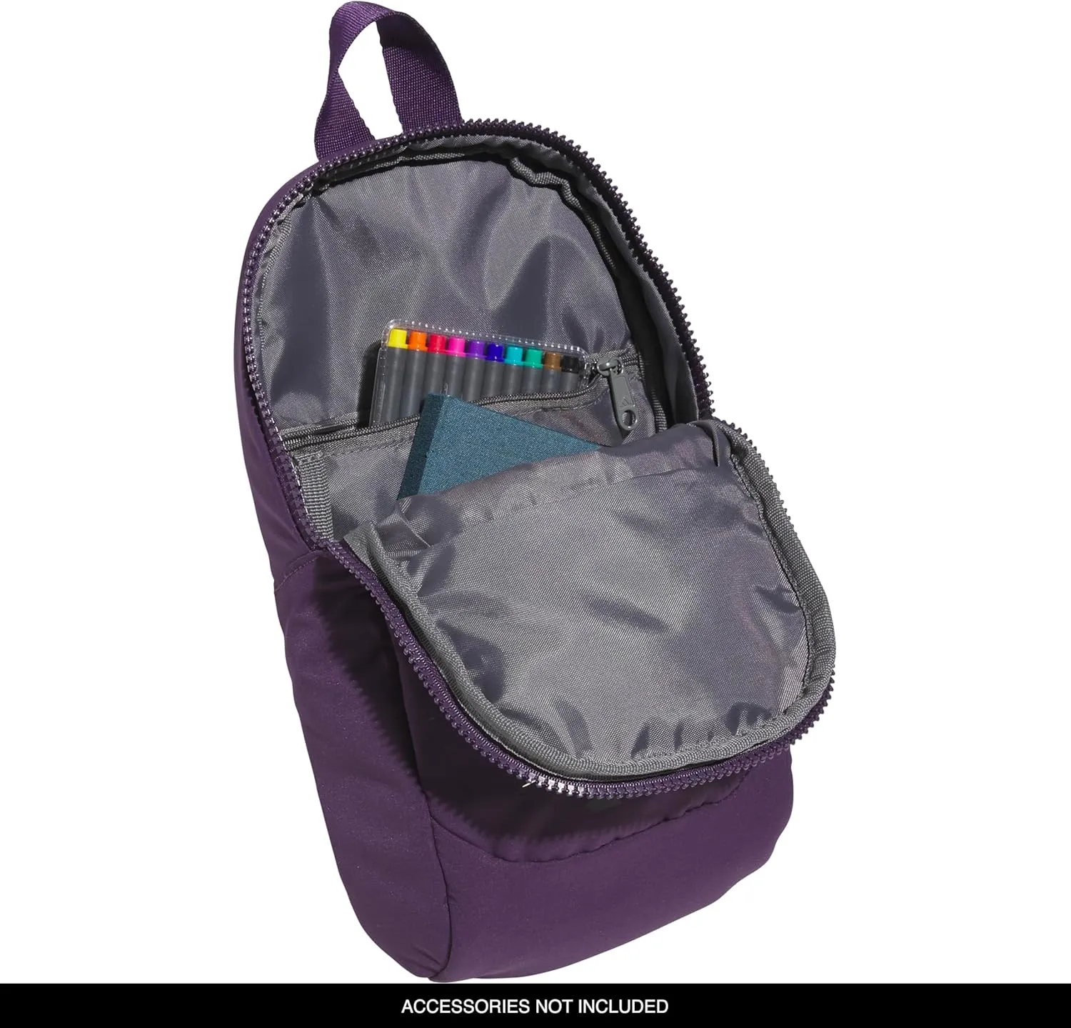 adidas Essentials Sling Small Crossbody Bag for Women and Men (5L), Aurora Plum Purple/Aurora Black/3.0, One Size