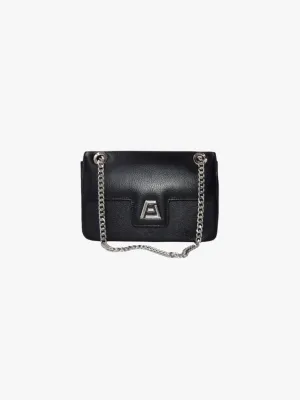 Adjustable Crossbody in Black (Silver Hardware)