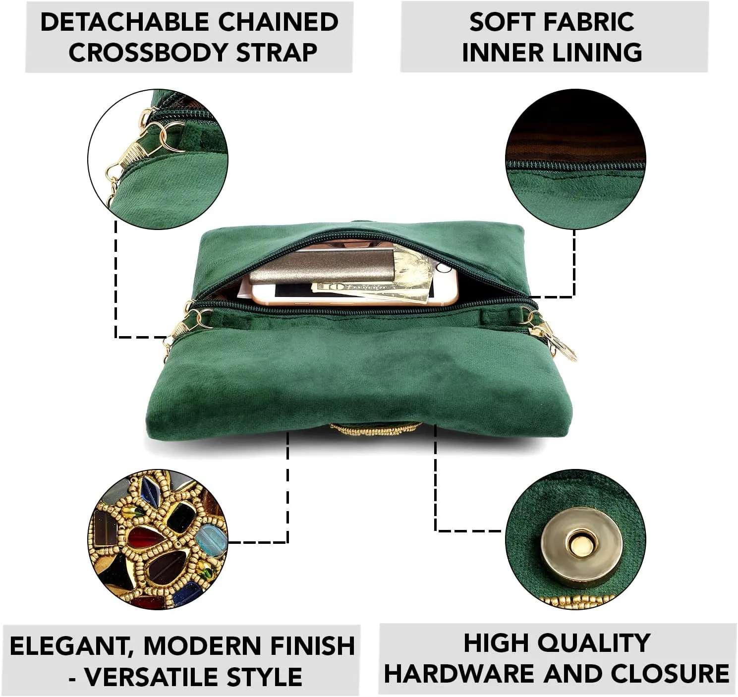 Aheli Clutch Purses Gift for Women Handmade Evening Sling Handbag Stylish Bridal Fashion Bag