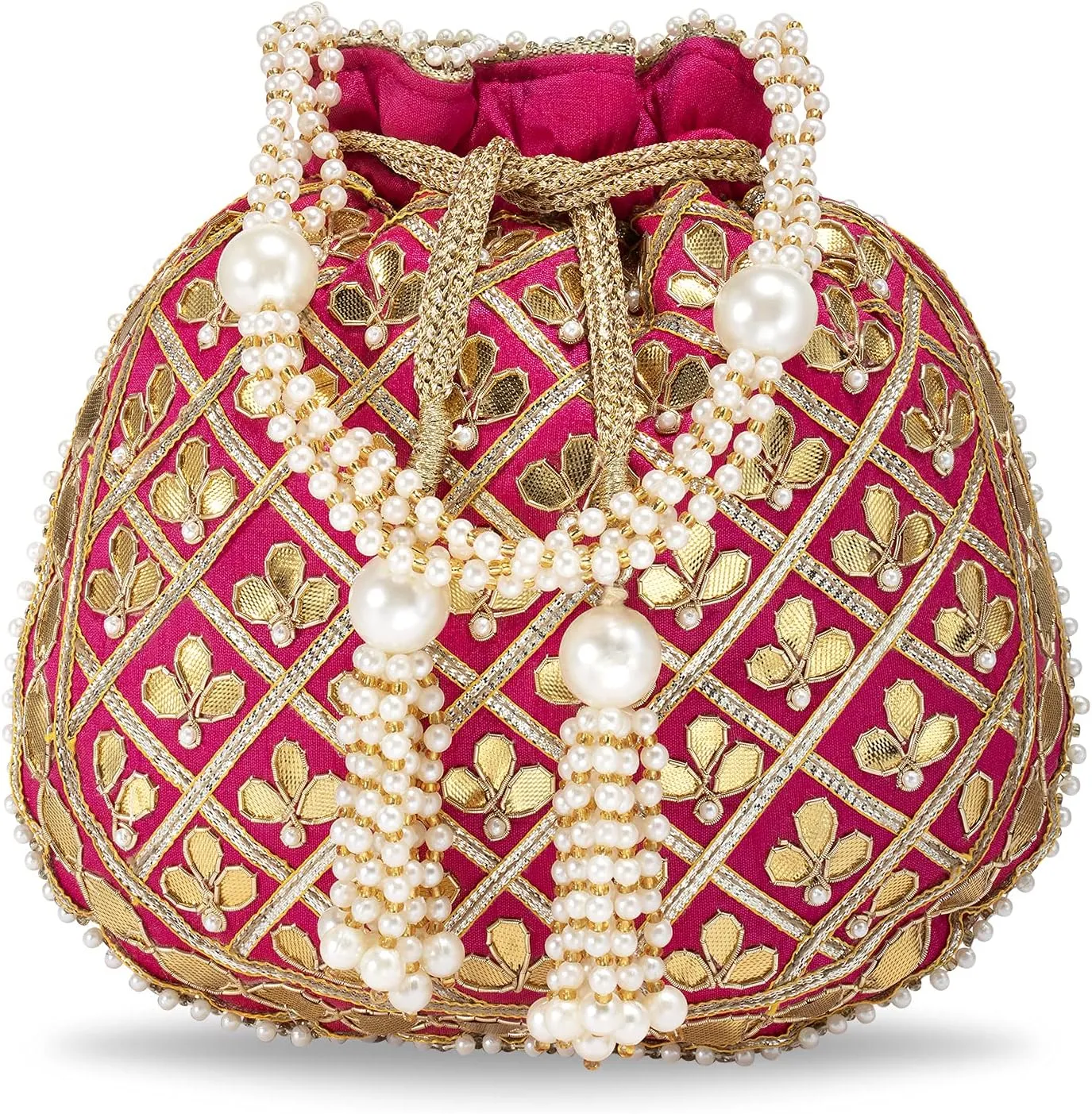 Aheli Embroidered Potli Bag Gift for Women Handmade Ethnic Purse Evening Handbags Stylish Bridal Fashion Clutch Bag