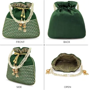 Aheli Ethnic Potli Bag Gift for Women Handmade Purse Evening Handbags Stylish Bridal Fashion Clutch Bag Gift