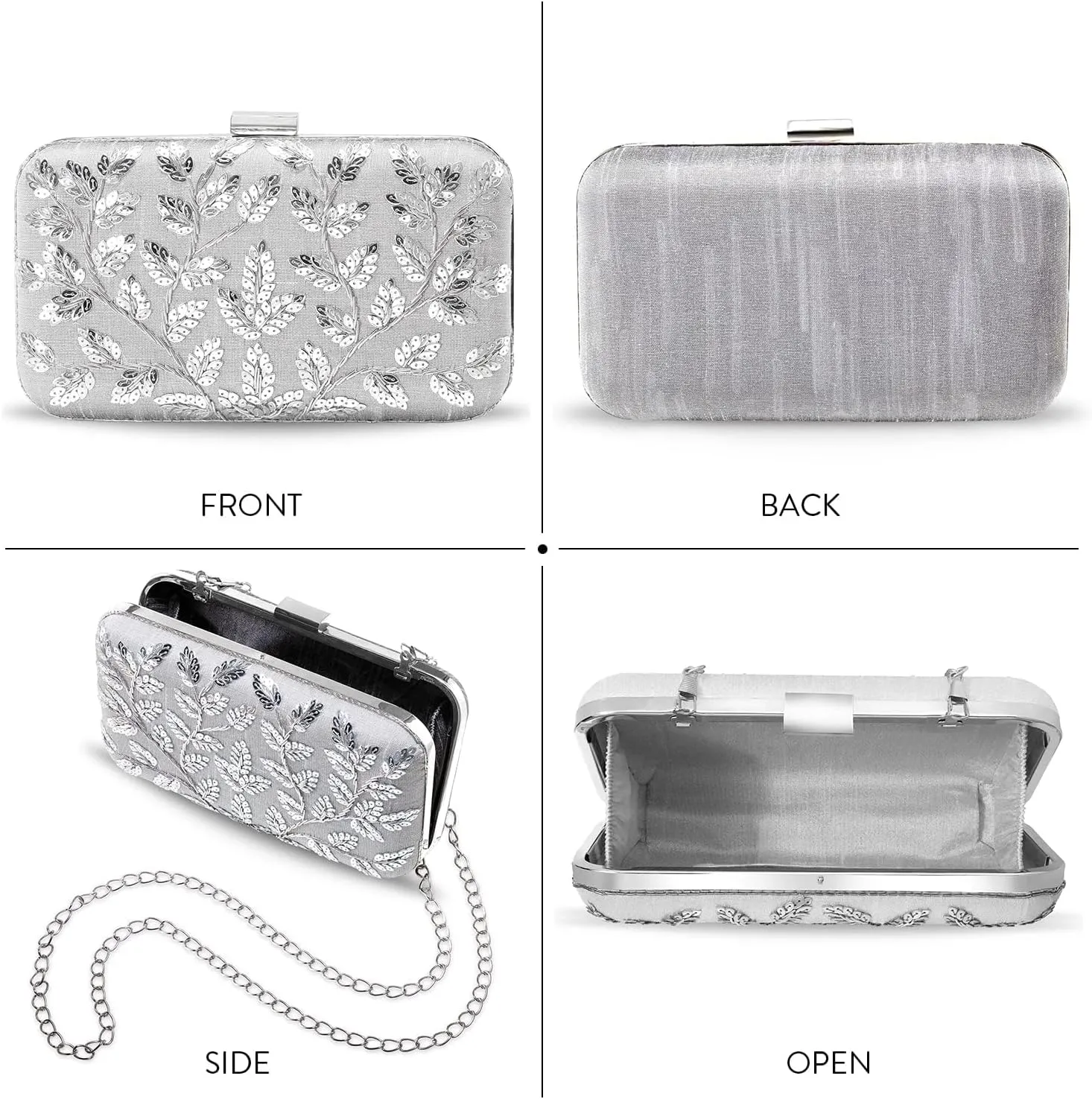Aheli Indian Clutch Purses Gift for Women Wedding Handmade Evening Bridal Handbags Party