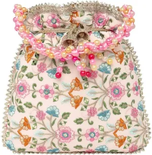 Aheli Potli Bag Gift for Women Handmade Evening Wristlet Handbag Stylish Bridal Purse Fashion Bag