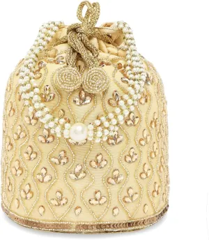 Aheli Potli Bag Gift for Women Handmade Evening Wristlet Handbag Stylish Bridal Purse Fashion Bag