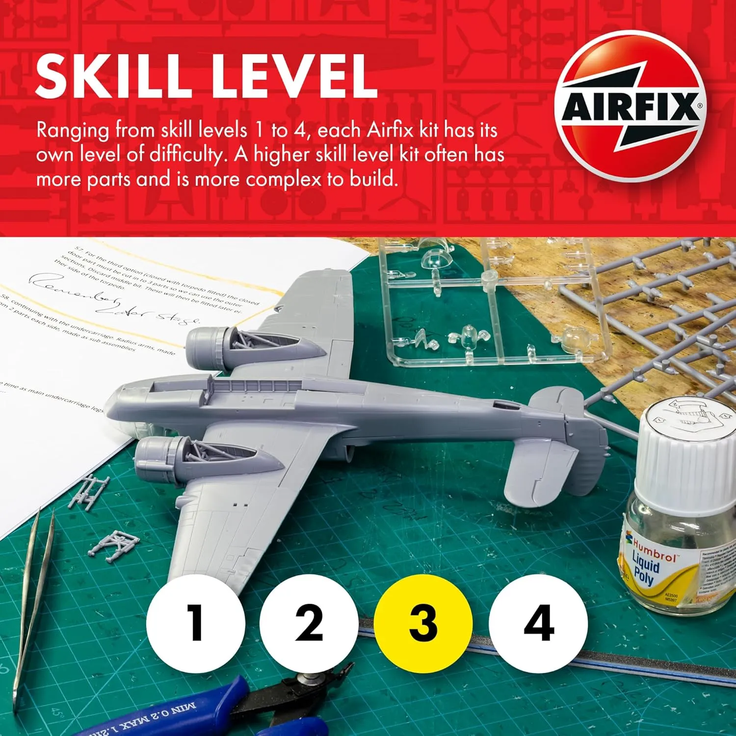 Airfix Avro Lancaster B III 1:72 Military Aviation Plastic Model Kit A08013A,Gray
