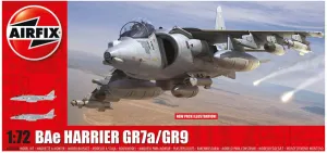 Airfix Model Airplane Kit Gift Set - A04050A BAe Harrier GR7A/GR9, Plastic Plane Model Kits for Adults & Kids 14 , Skill Level 2, 1:72 Scale WW2 Military Aircraft Models - Real Aeroplane Models Gifts