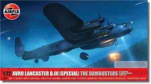 Airfix Model Airplane Kit Gift Set - A09007A Avro Lancaster B.III (Special) 'The DAMBUSTERS', Plastic Plane Model Kits for Adults & Kids 14 , Skill Level 3, 1:72 Scale WW2 Military Aircraft Models