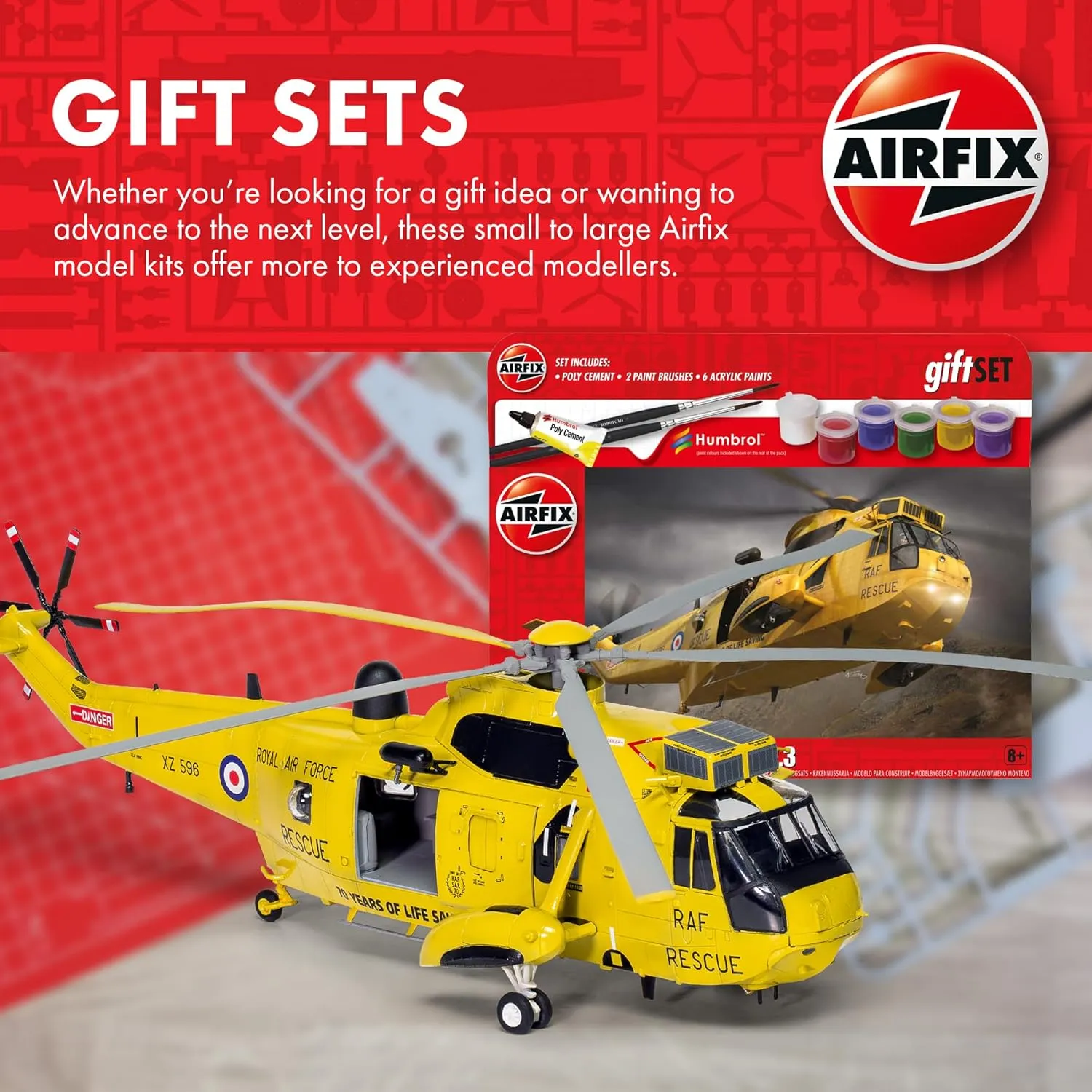Airfix Model Airplane Kit Gift Set - A50182 Battle of Britain Memorial Flight, Plastic Plane Model Kits for Adults & Kids 8 , Skill Level 2, 1:72 Scale WW2 Military Aircraft Models