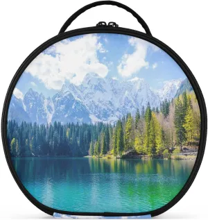 ALAZA Mountain Lake Landscape Toiletry Bag Travel Makeup Case Organizer for Women