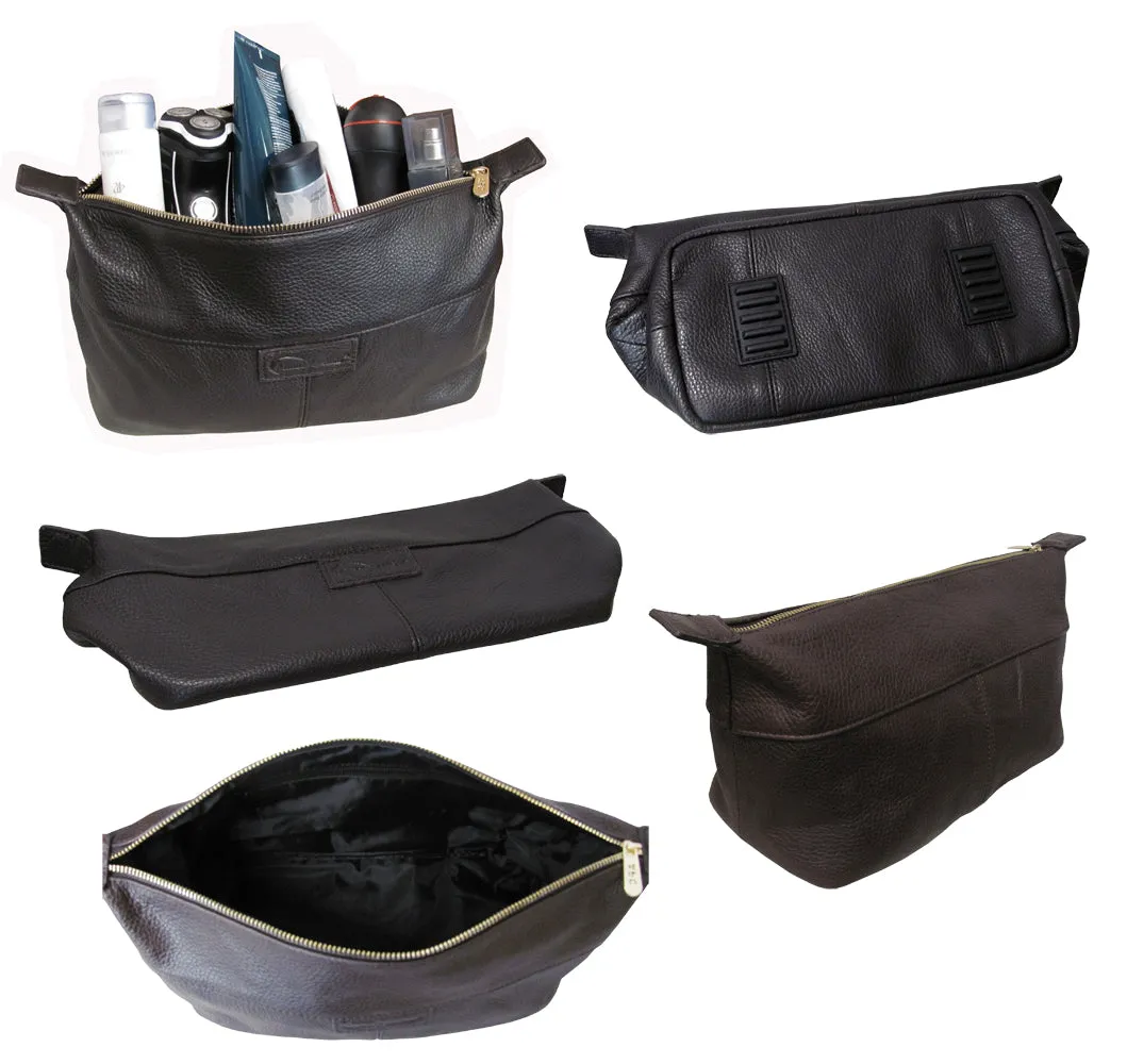 Amerileather Madison Leather Toiletry Bag (#23-04)