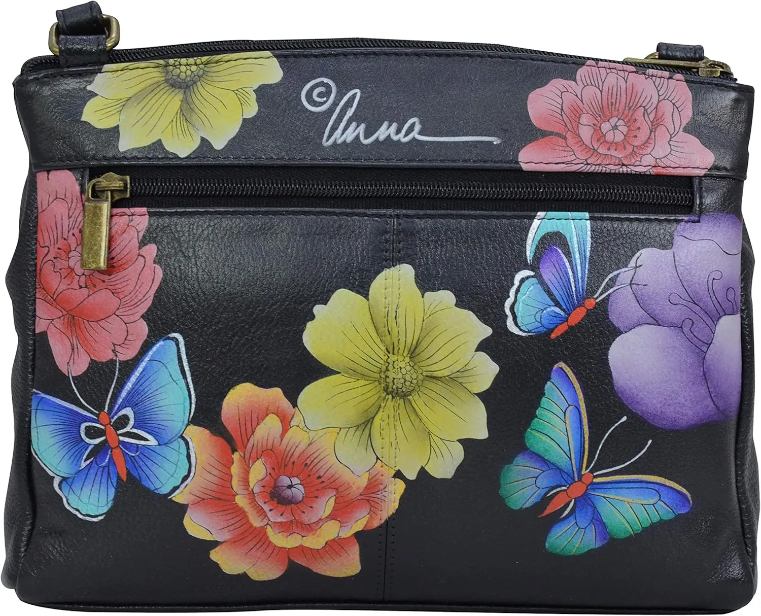 Anna by Anuschka Crossbody Organizer Bag-Leather