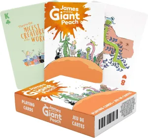 AQUARIUS James and the Giant Peach Playing Cards - Roald Dahl Themed Deck of Cards for Your Favorite Card Games - Officially Licensed Roald Dahl Merchandise & Collectibles - Poker Size