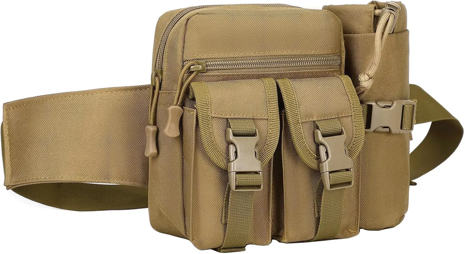ArcEnCiel Tactical Fanny Pack Waist Bag Hip Belt Outdoor Fishing Bumbag with Water Bottle Pocket Holder